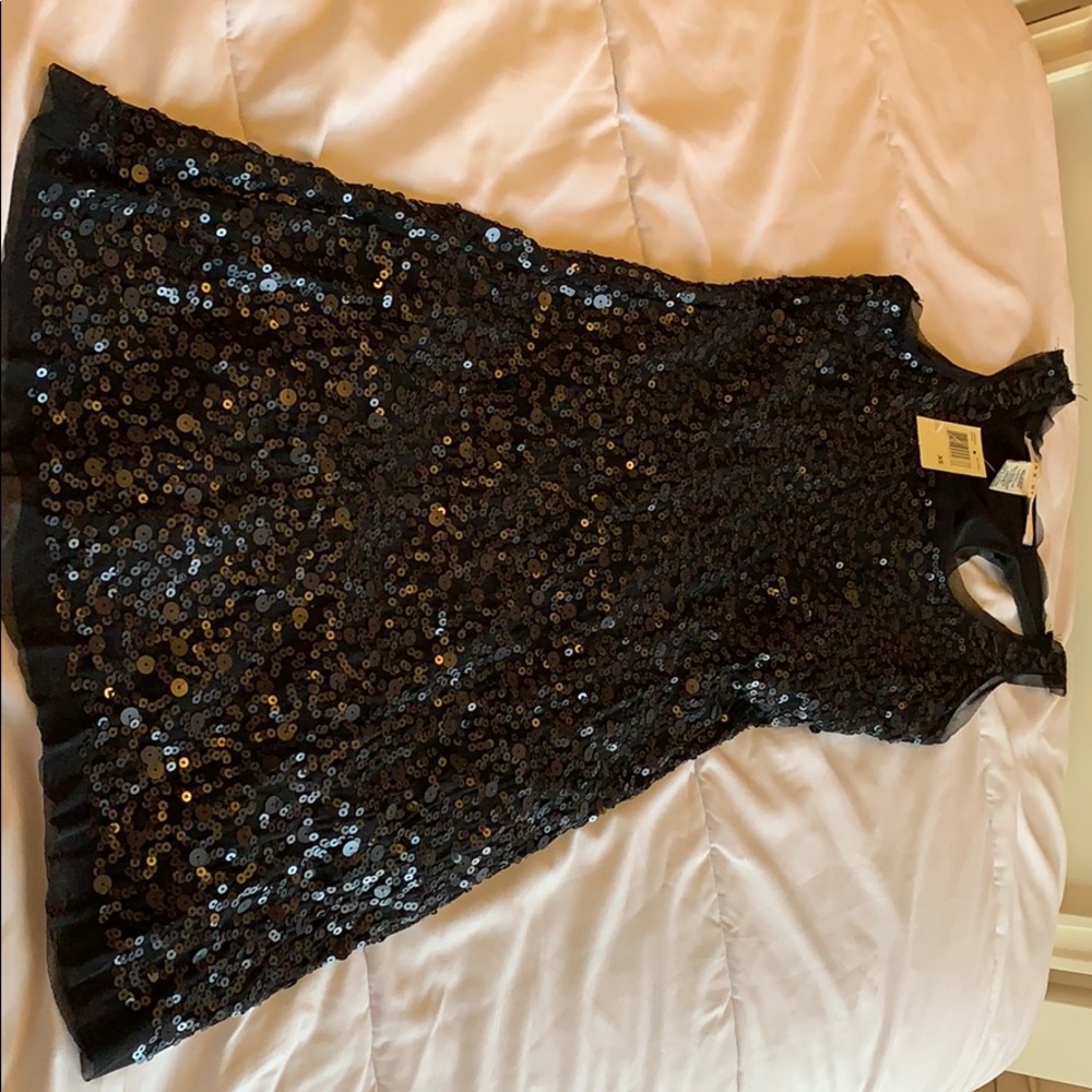 Max Studio Sequin Black Dress. Party On Up Dress.